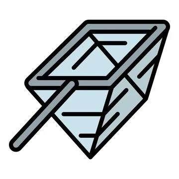 Clean net pool icon, outline style Stock Illustration