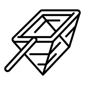 Clean net pool icon, outline style Stock Illustration