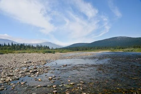 Clean the North river. Stock Photos