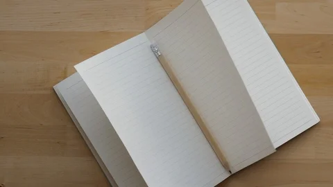 Clean notebook pages swing in the wind Stock Footage 91643744