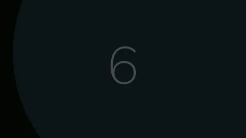 Clean number 9 isolated on black background | minimalist sequence countdown.. Stock Footage 342205176