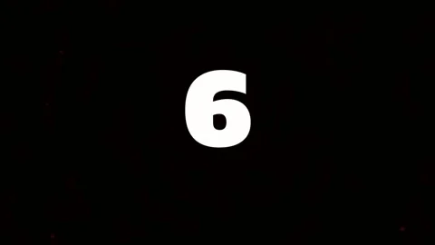 Clean Number Nine Animation on Solid Black Background for Design Stock Footage 342092761