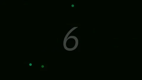 Clean number nine on black background for graphic design and video display Stock Footage 342093729