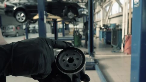 Clean oil filter Stock Footage 138633121