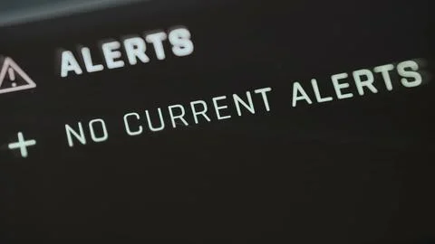 Clean operations dashboard confirms there are no current alerts, indicating Stock Photos