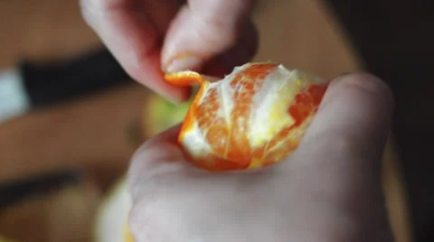 Clean Orange Peel Stock Footage 64058121