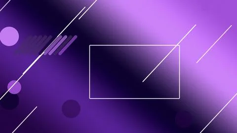 A clean outline rectangle and diagonal motion lines float over a vivid purp.. イラスト素材