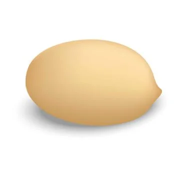 Clean peanut icon, realistic style Illustrazione stock