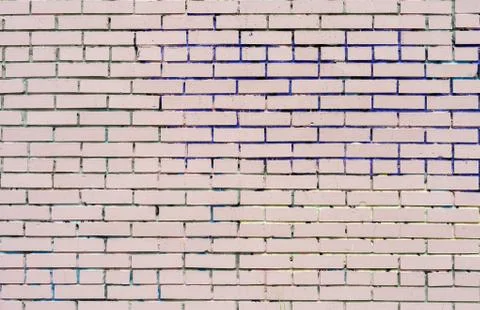 Clean Pink Brick Wall Stock Photos