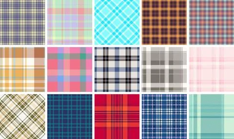 Clean plaid background prepared presentation templates. Orderly tartan grid.. Stock Illustration