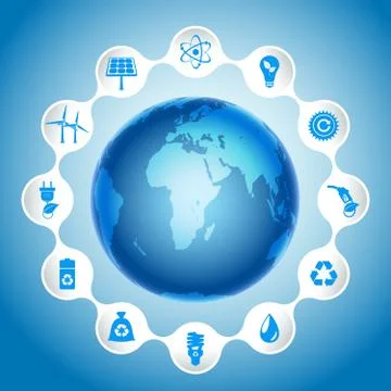 Clean Planet Decorative Background Stock Illustration