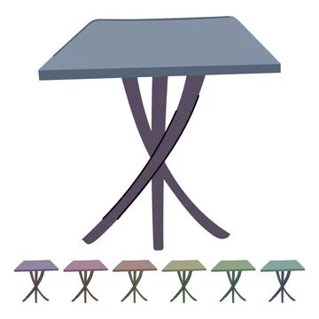 Clean plastic table vector cartoon graphic Stock Illustration
