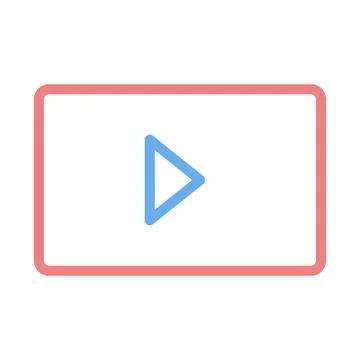 Clean Play Button Icon for Modern UI Design Illustrazione stock