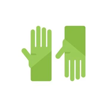 Clean pool gloves icon flat vector. Cleaning repair 스톡 일러스트