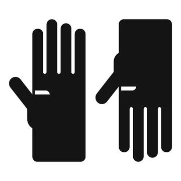 Clean pool gloves icon simple . Cleaning repair Stock Illustration