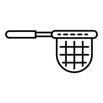 Clean pool net icon, outline style Stock Illustration