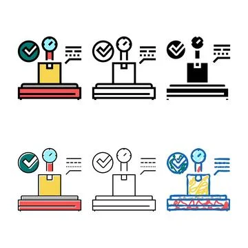 Clean postal scale color icon vector Stock Illustration