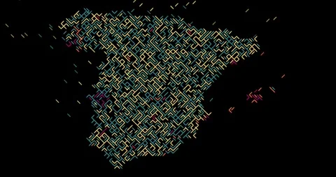 Clean Presentation Background with Spain Map Animation Stock Footage 327285247
