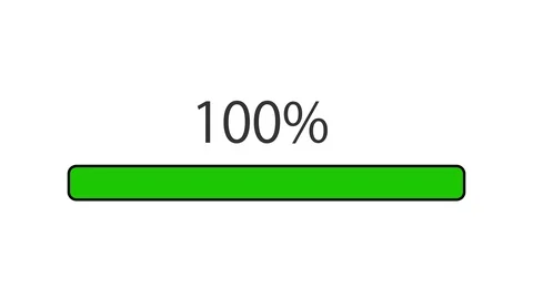 Clean Progress Bar Green 8K Stock Footage 105644142