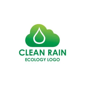 Clean Rain Logo Vector and Natural Stock Illustration