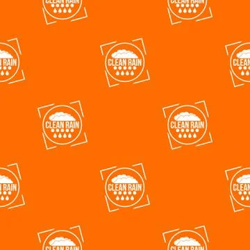 Clean rain pattern vector orange Stock Illustration