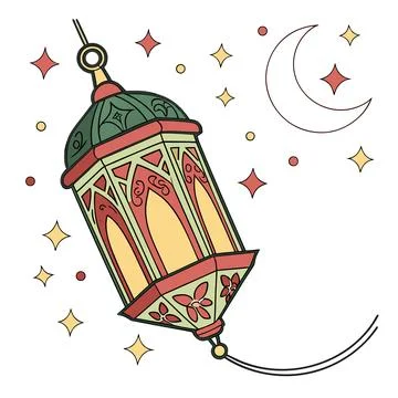 Clean Ramadan Lantern Vector Graphic for Islamic Celebrations Stock Illustration
