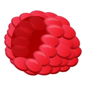 Clean raspberry icon, cartoon style Stock Illustration