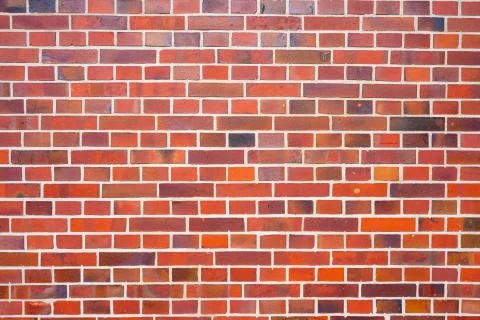 Clean red brick wall Stock Photos