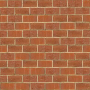 Clean Red Brick Wall Seamless Texture Stock Photos