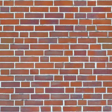 Clean Red Brick Wall Surface with White Grout Lines Stock Photos