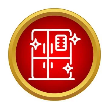 Clean refrigerator vector icon symbol sparkling Stock Illustration