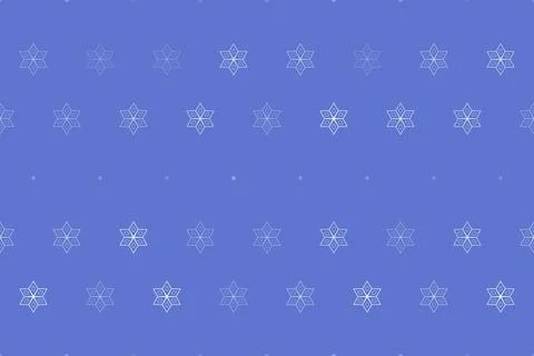 A clean repeating field of delicate six-point starburst outlines in soft wh.. Stock Illustration