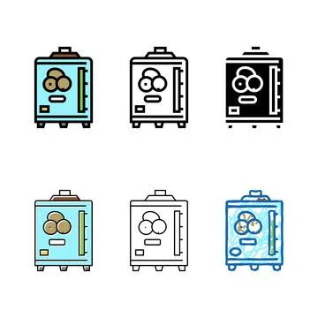 Clean repository industry machine for olive color icon vector Stock Illustration
