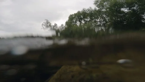 Clean river in nature. Video stock 94319976