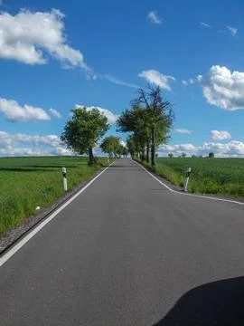 A clean road in germany Stock Photos