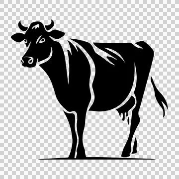 Clean, scalable cow graphic. Stock Illustration