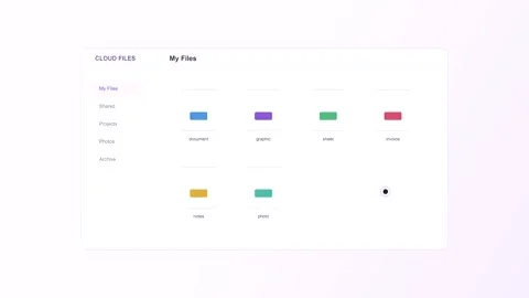 Clean screen recording of cloud file management interface Stock Footage 346926530