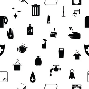 Clean seamless pattern background icon. Illustrazione stock