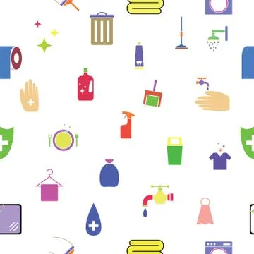 Clean seamless pattern background icon. Illustrazione stock