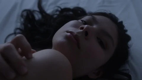 Clean Sensual Package 17 | Sensitive vulnerable woman looking into camera Stock Footage 116272259