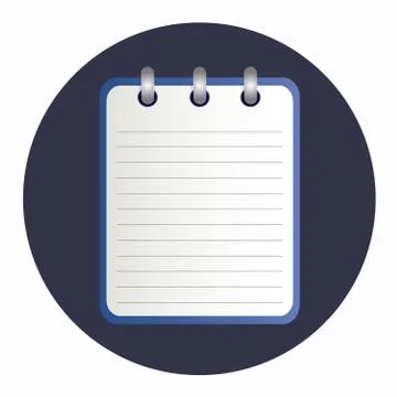 Clean sheet of notebook in shades of blue Stock Illustration