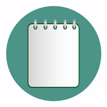 Clean sheet of notepad in shades of green 스톡 일러스트