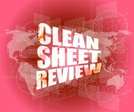 Clean sheet review on touch screen, media communication on the internet Stock Illustration