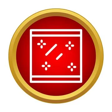 Clean shining window glass square icon design Stock Illustration