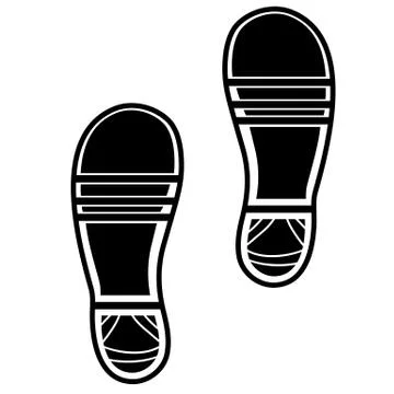Clean Shoe Imprints Stock Illustration