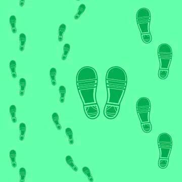 Clean Shoe Imprints Seamless Pattern Stock Illustration