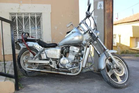 Clean shot of an old chopper Foto stock