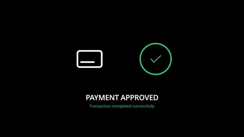 Clean signal motion payment approved Stock Footage 344400311