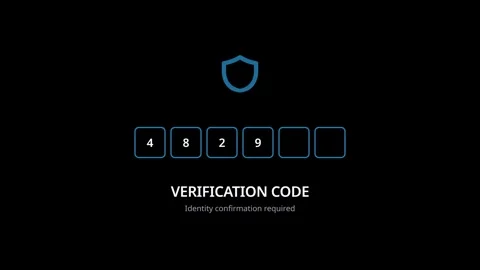 Clean signal motion verification code Vídeos de archivo 344752253