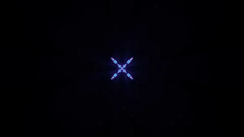 Clean Simple X Light Beam Spaceport 4k uhd 3d rendering vj loop Stock Footage 140715620